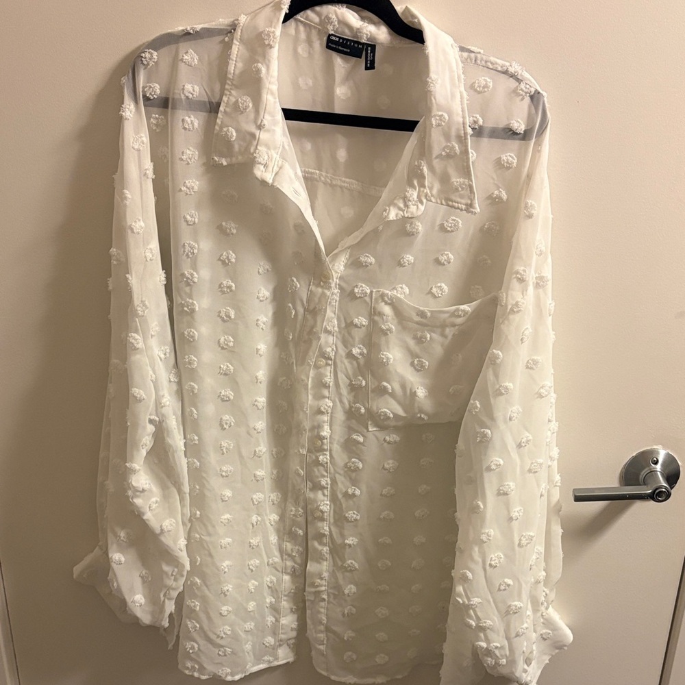 ASOS Curve White Button Down Shirt